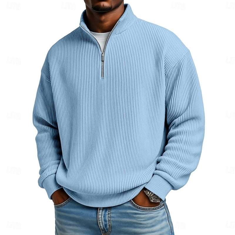 Dexter Ribbed Quarter-Zip Pullover