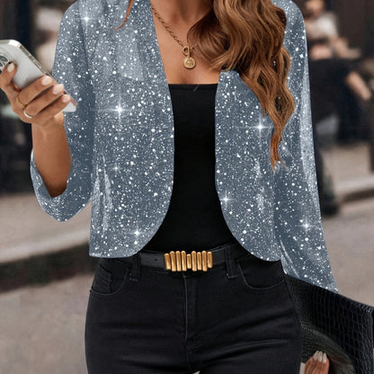 Simone Shimmer Cropped Jacket