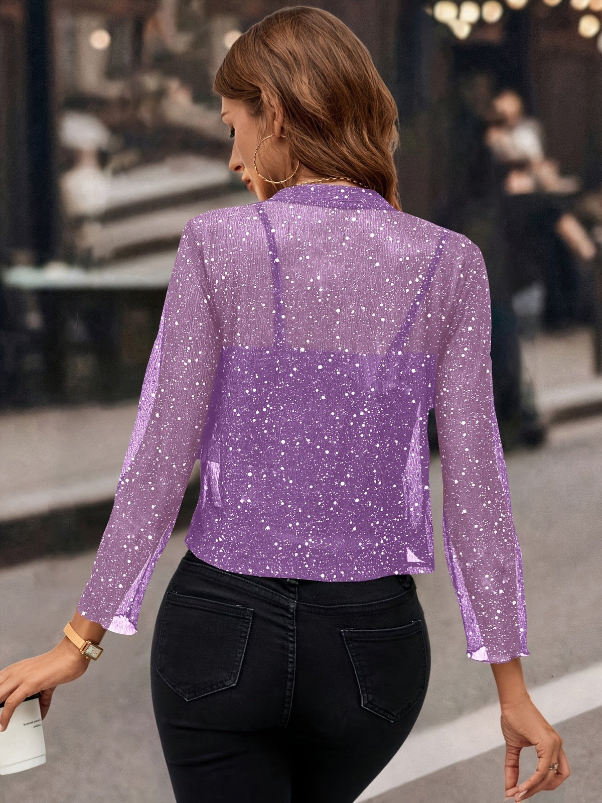 Simone Shimmer Cropped Jacket