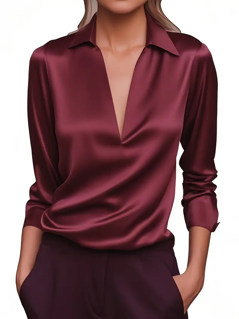 Vesna Draped Collar Blouse