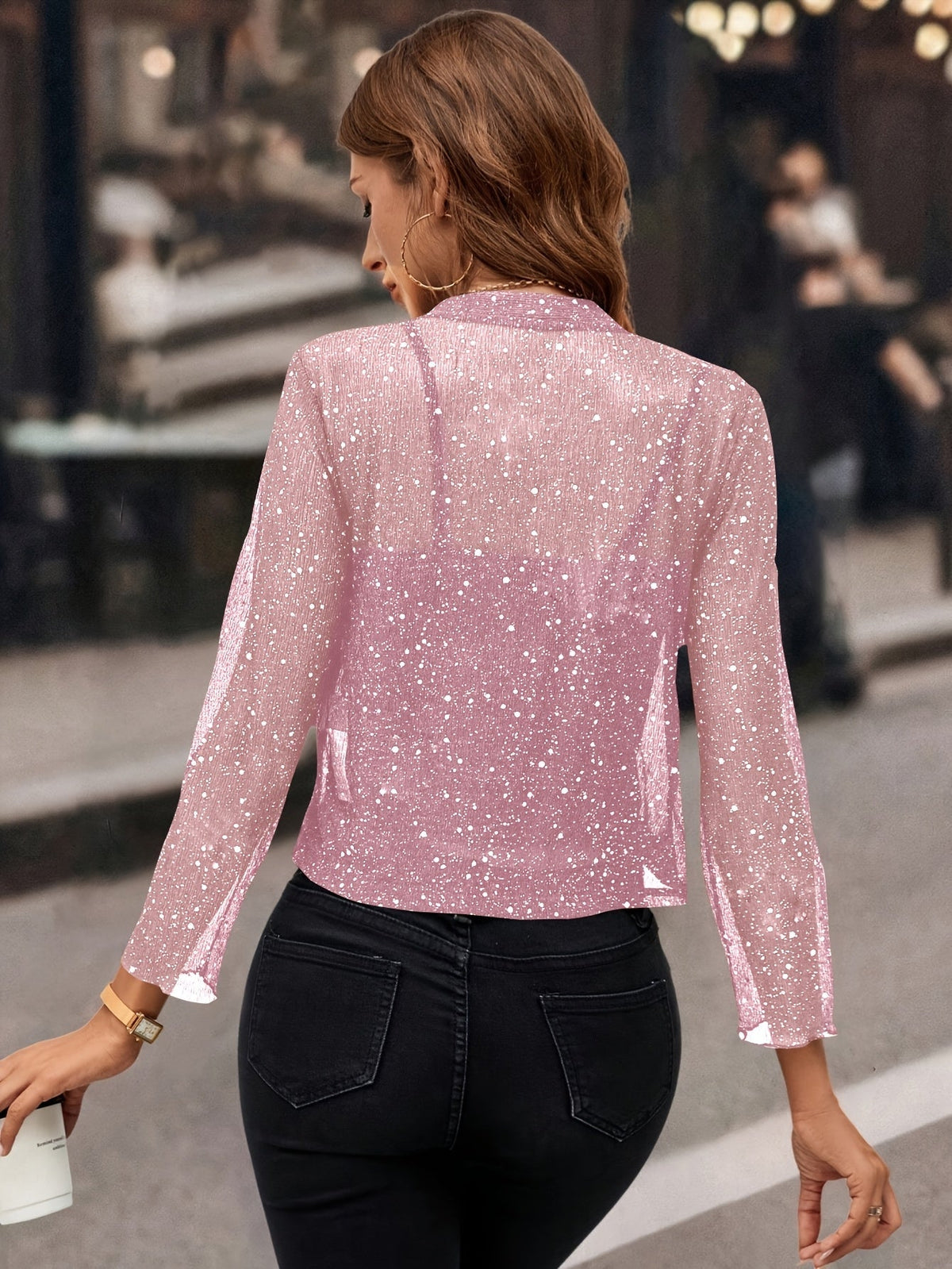 Simone Shimmer Cropped Jacket