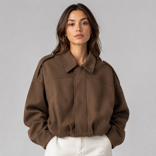 Corinne Fold Collar Bomber