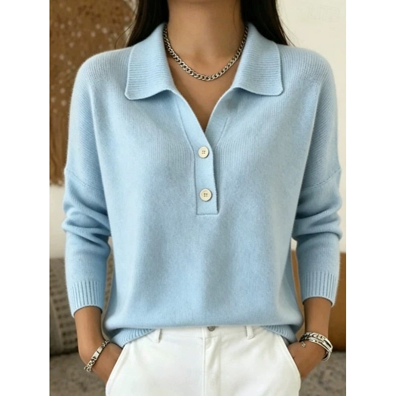 Marena Collared Button Pullover