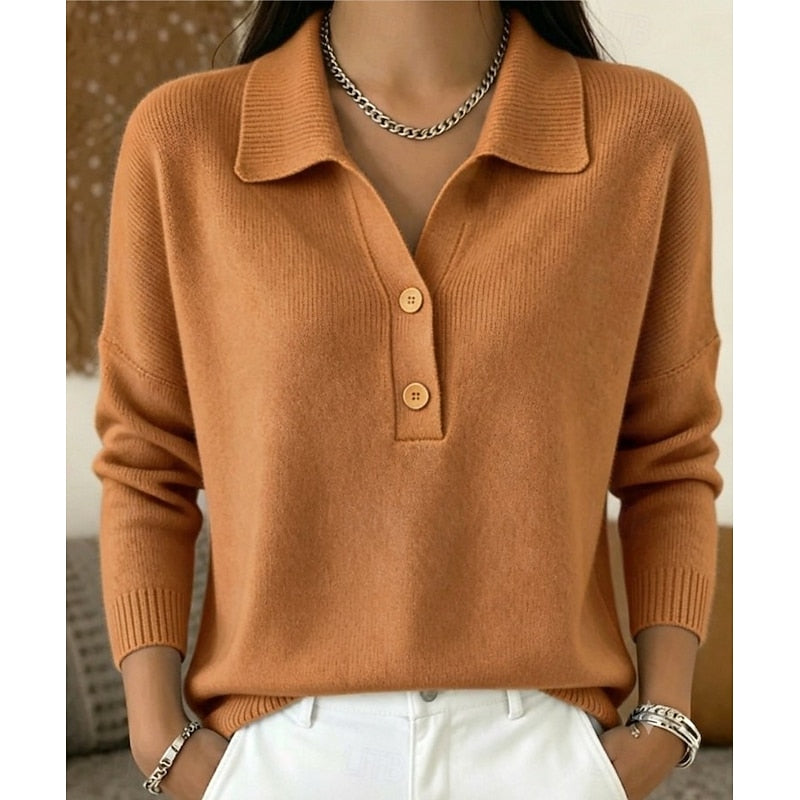 Marena Collared Button Pullover