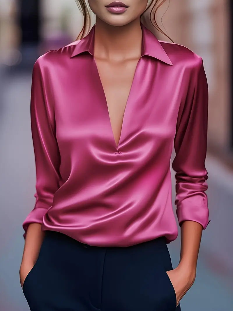 Vesna Draped Collar Blouse