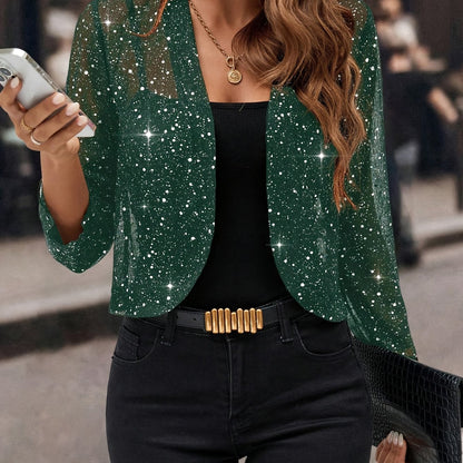 Simone Shimmer Cropped Jacket