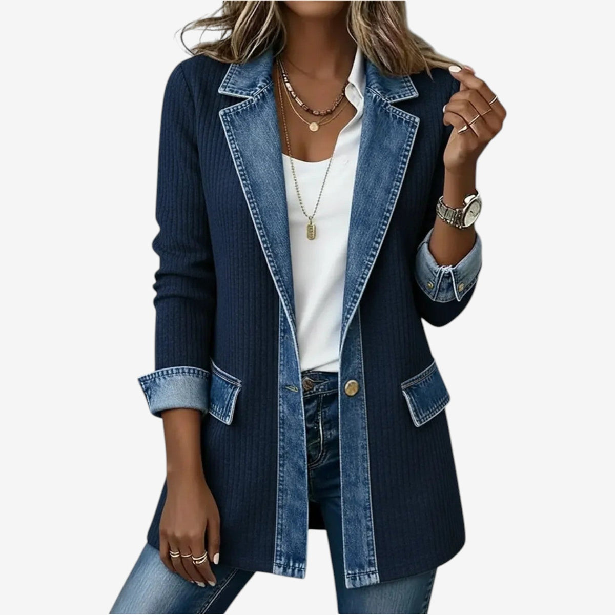 Odette Mixed Texture Jacket