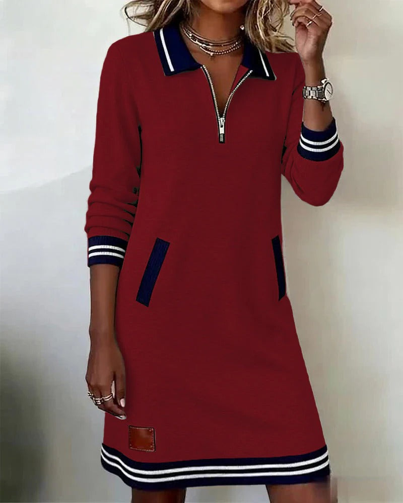 Marceline Lapel Collar Dress