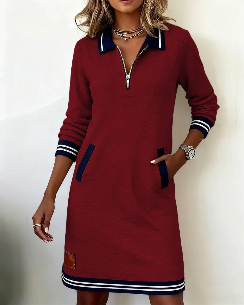 Marceline Lapel Collar Dress