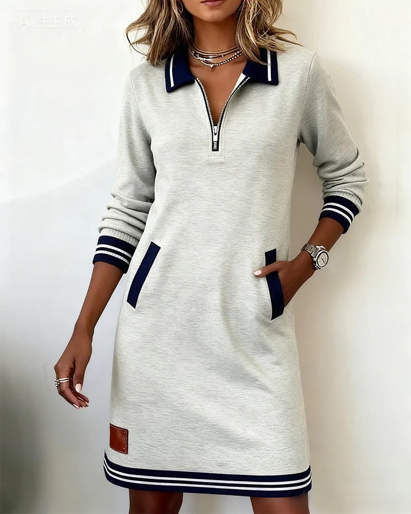 Marceline Lapel Collar Dress