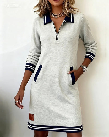 Marceline Lapel Collar Dress