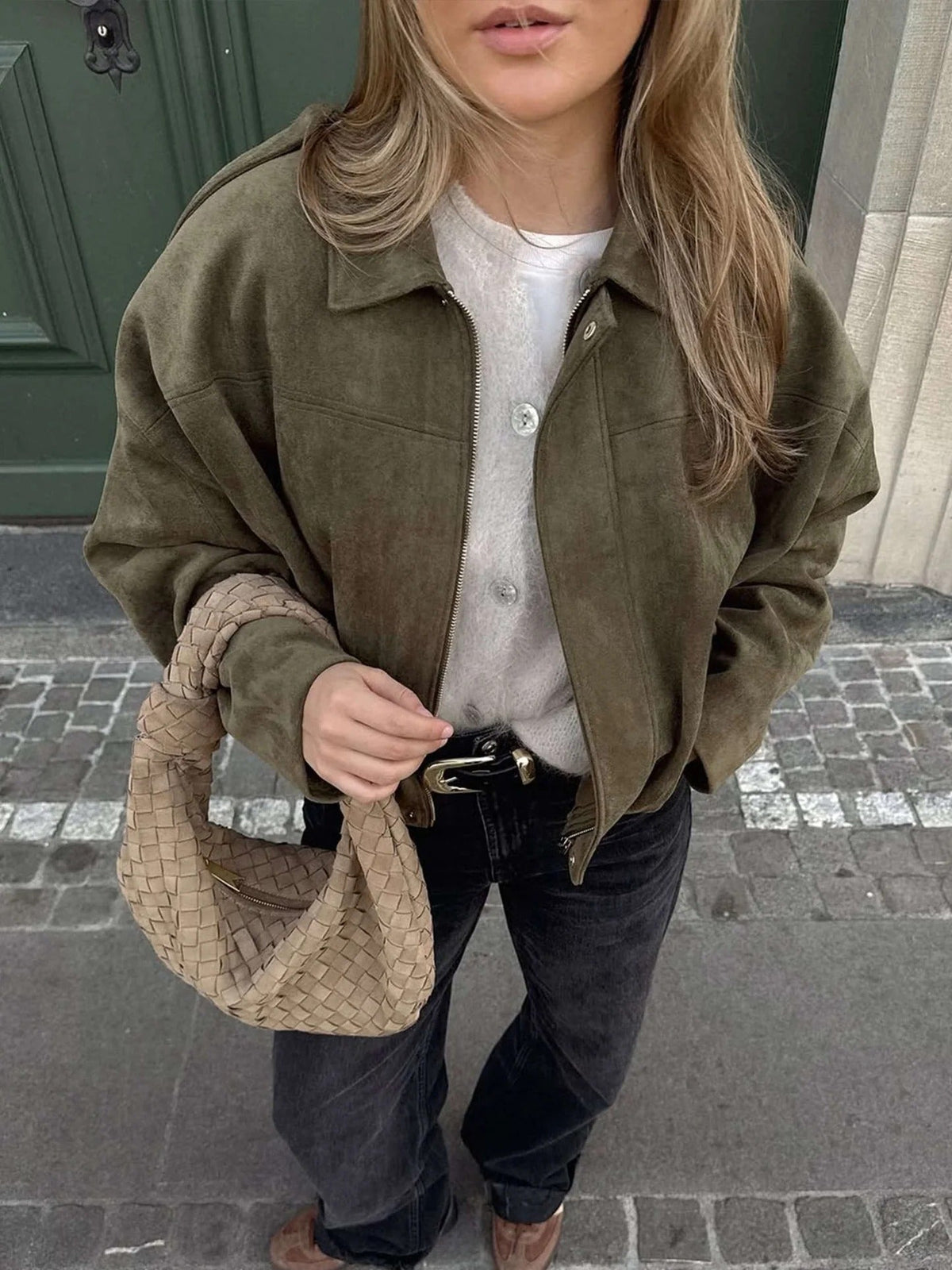 Vivienne Fold Collar Bomber