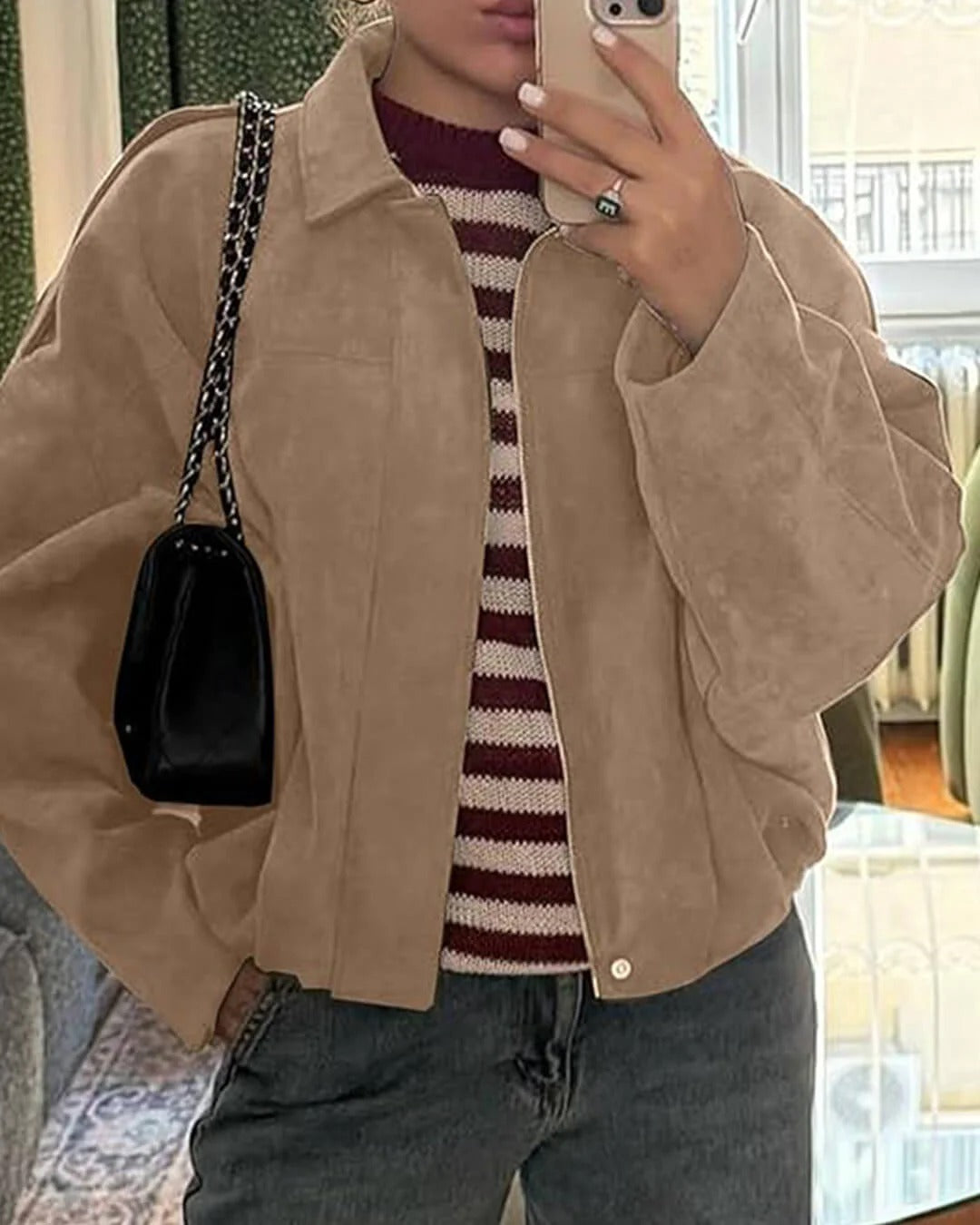 Vivienne Fold Collar Bomber