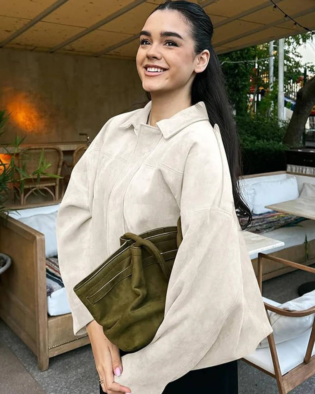 Vivienne Fold Collar Bomber