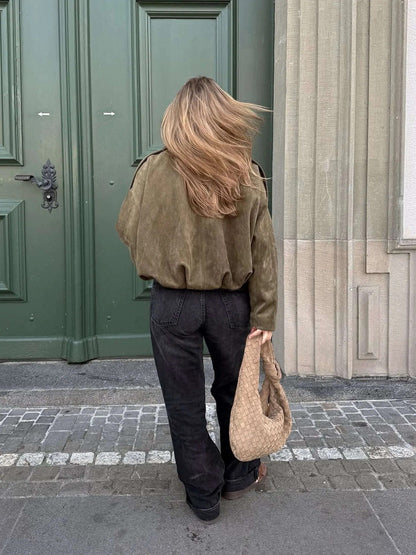 Vivienne Fold Collar Bomber