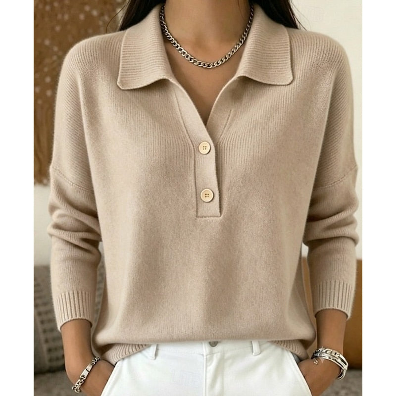 Marena Collared Button Pullover