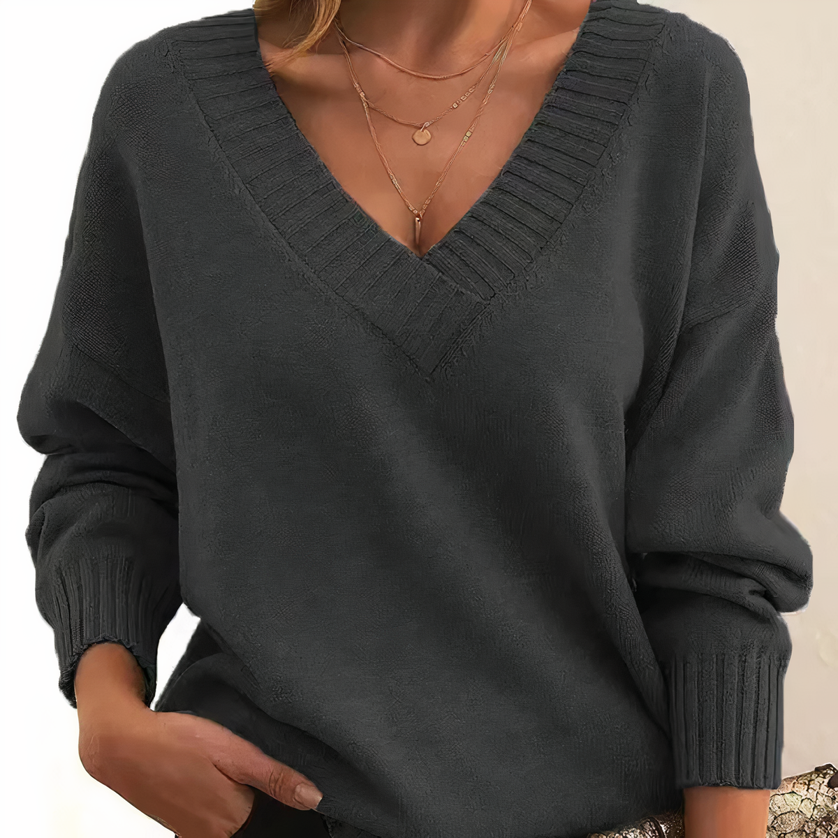 Margot V-Neck Knit Sweater