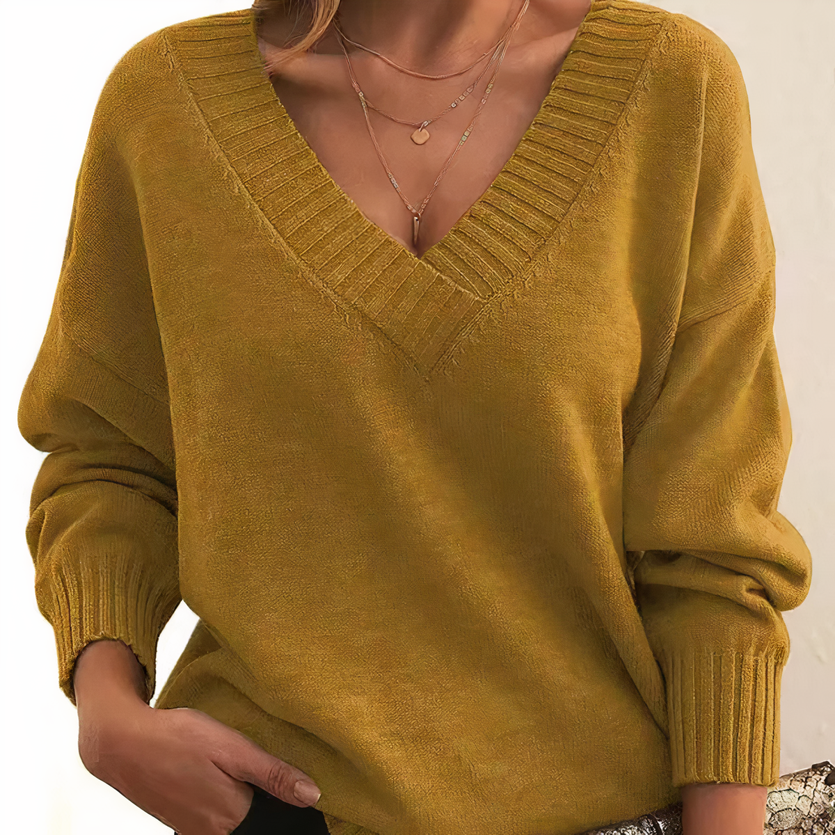 Margot V-Neck Knit Sweater