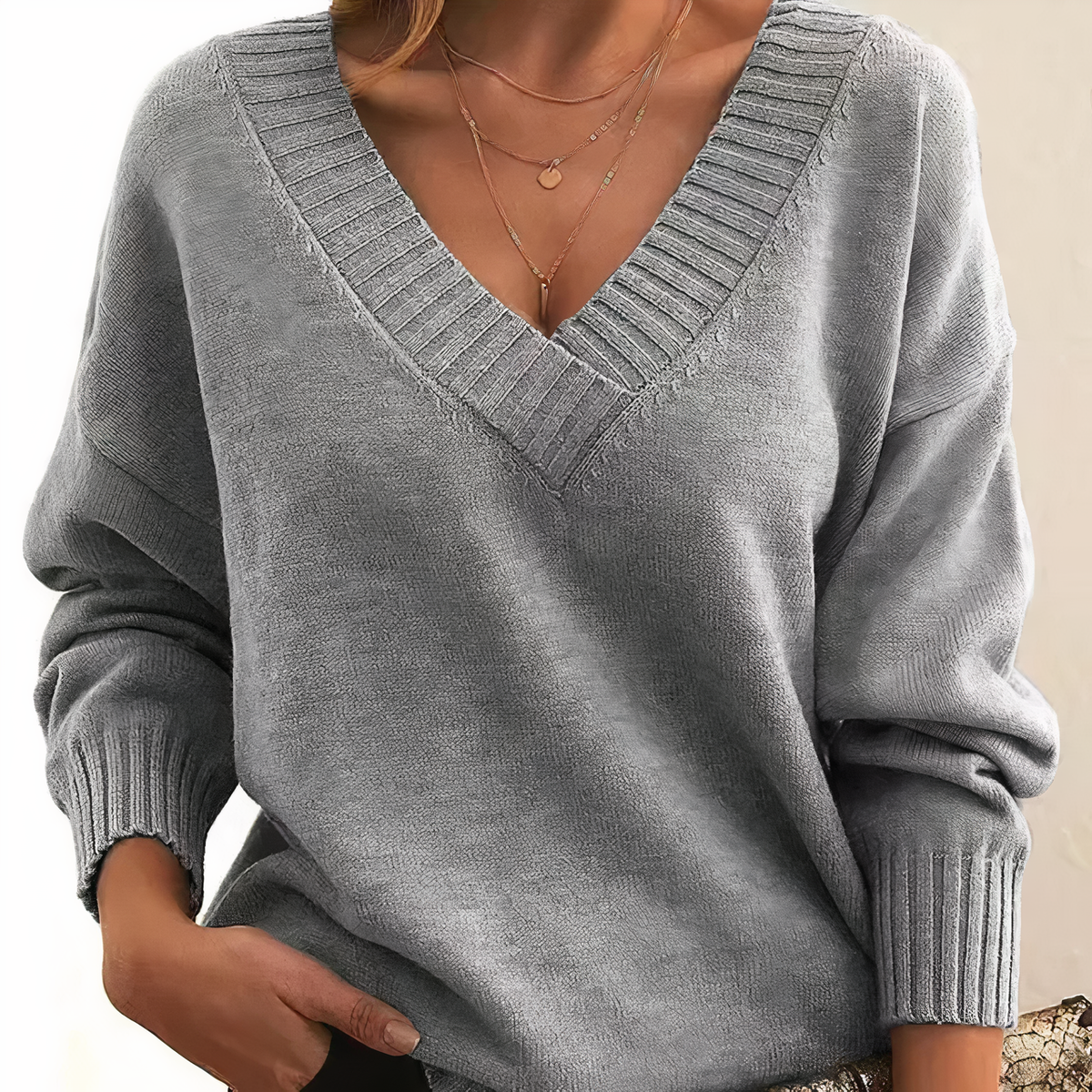 Margot V-Neck Knit Sweater