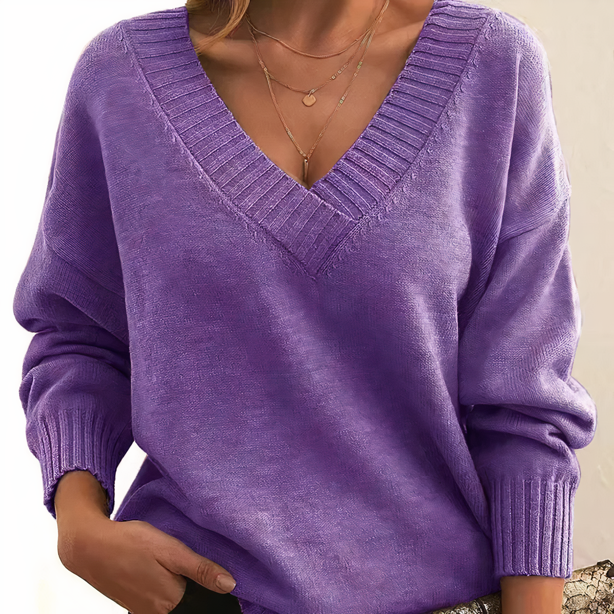 Margot V-Neck Knit Sweater