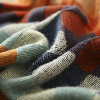 Camille Patchwork Turtleneck Sweater