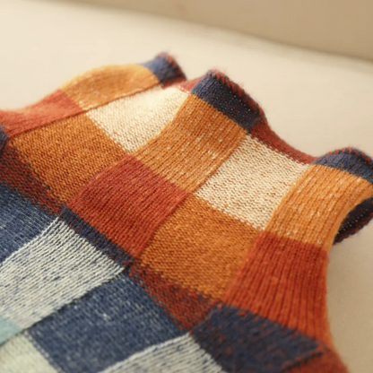 Camille Patchwork Turtleneck Sweater