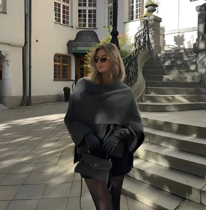 Wren Asymmetrical Hem Poncho