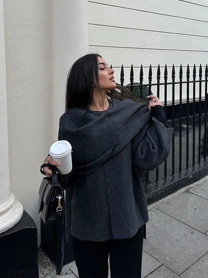Wren Asymmetrical Hem Poncho