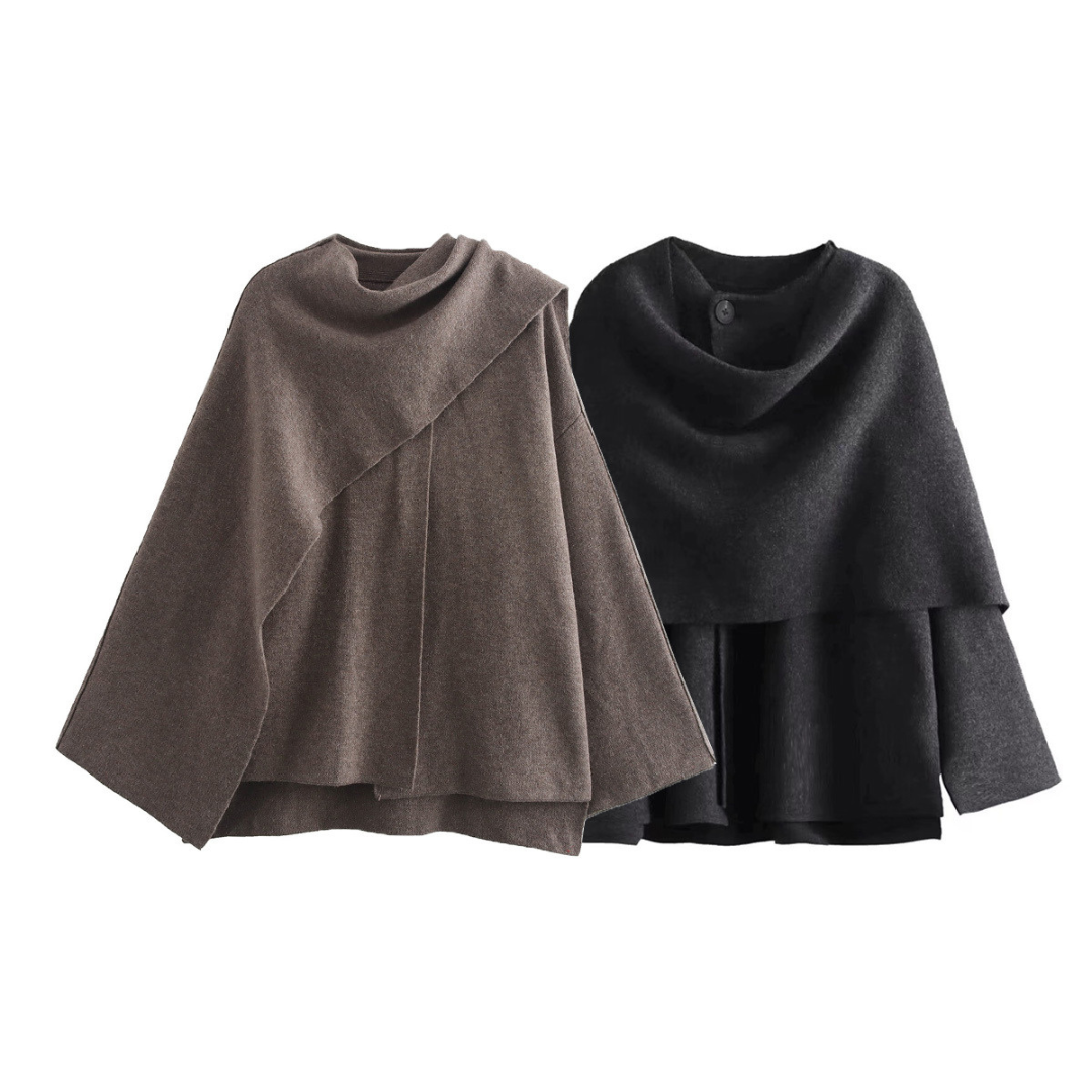 Wren Asymmetrical Hem Poncho