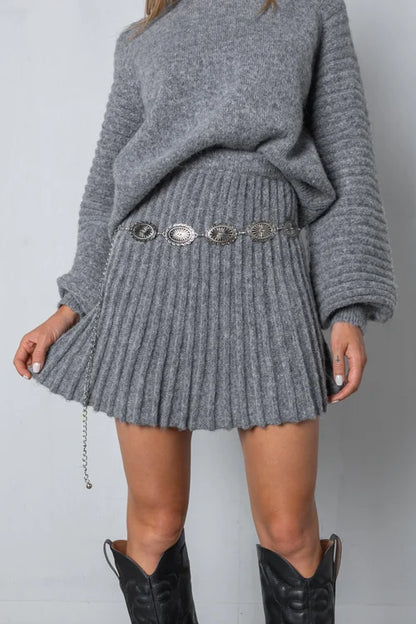 Marigold Pleated Skirt Set