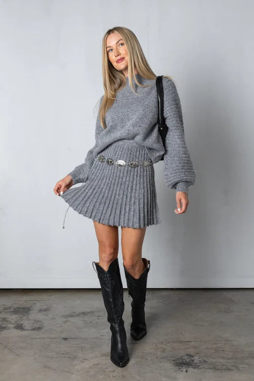 Marigold Pleated Skirt Set
