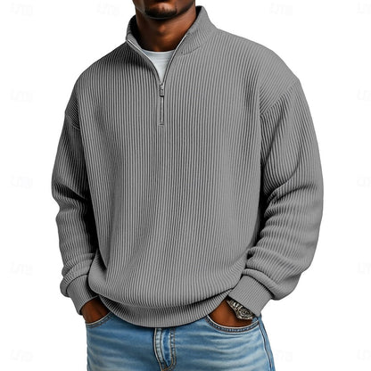 Dexter Ribbed Quarter-Zip Pullover
