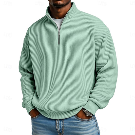 Dexter Ribbed Quarter-Zip Pullover