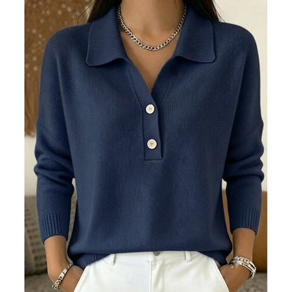 Marena Collared Button Pullover