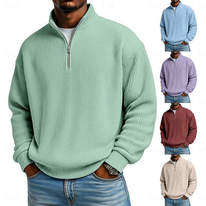 Dexter Ribbed Quarter-Zip Pullover